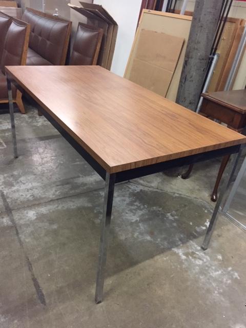 RENTAL ONLY - Metal Steelcase/Tanker tables - click to see full size photo