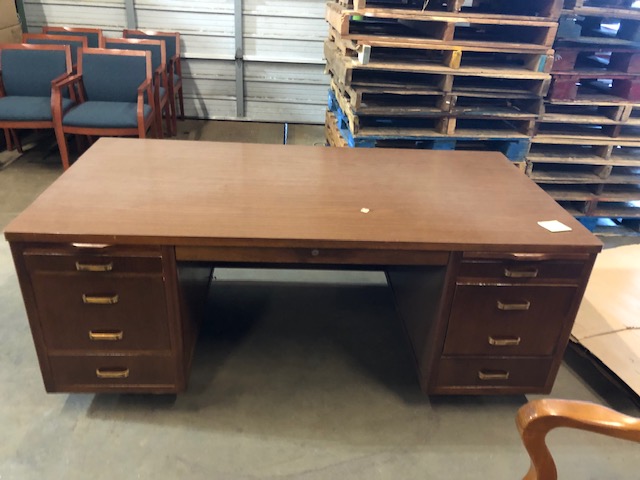 RENTAL ONLY - Leopold Wood desk - click to see full size photo