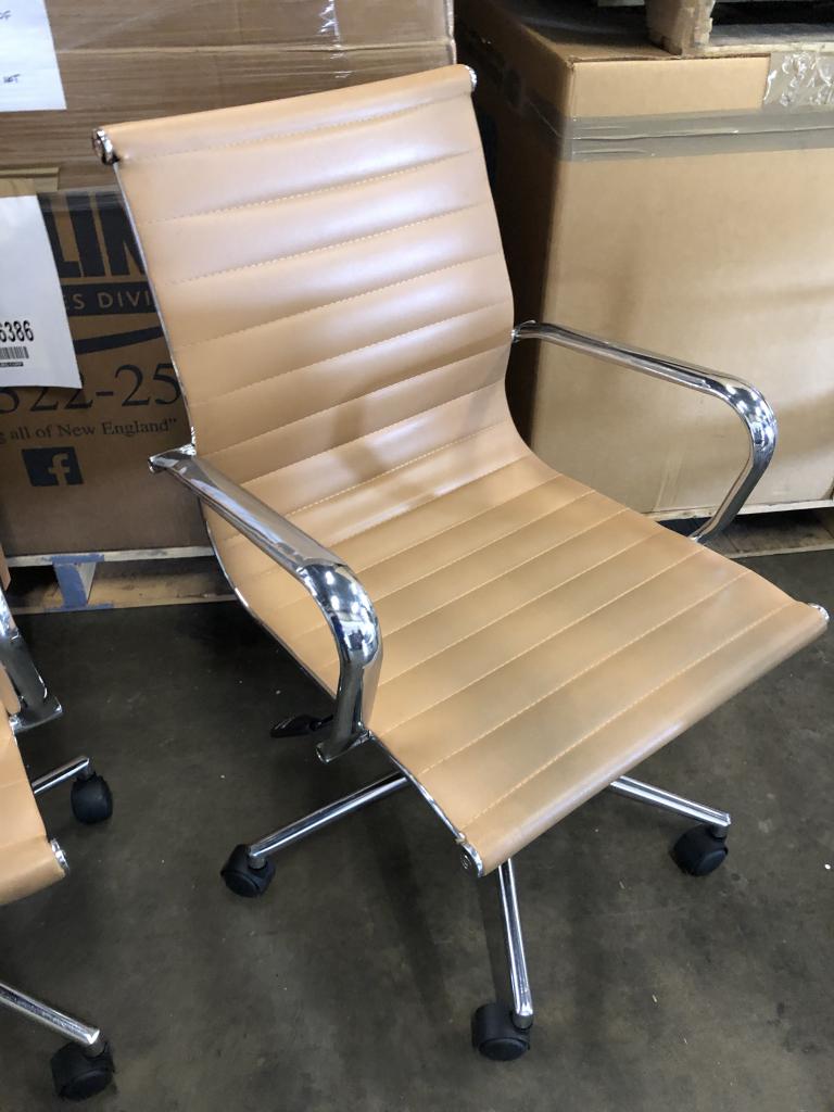 Executive Desk Chair with Chrome Base - click to see full size photo
