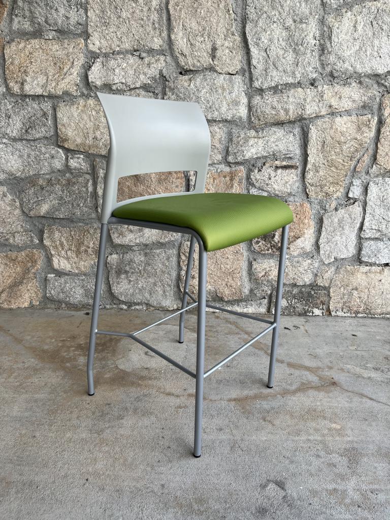 Steelcase Stools / Green Vinyl - click to see full size photo