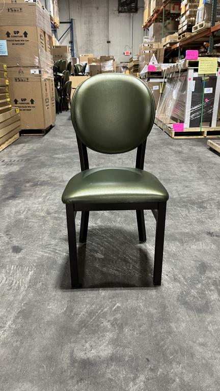 MTS Green Vinyl Side Chair - click to see full size photo