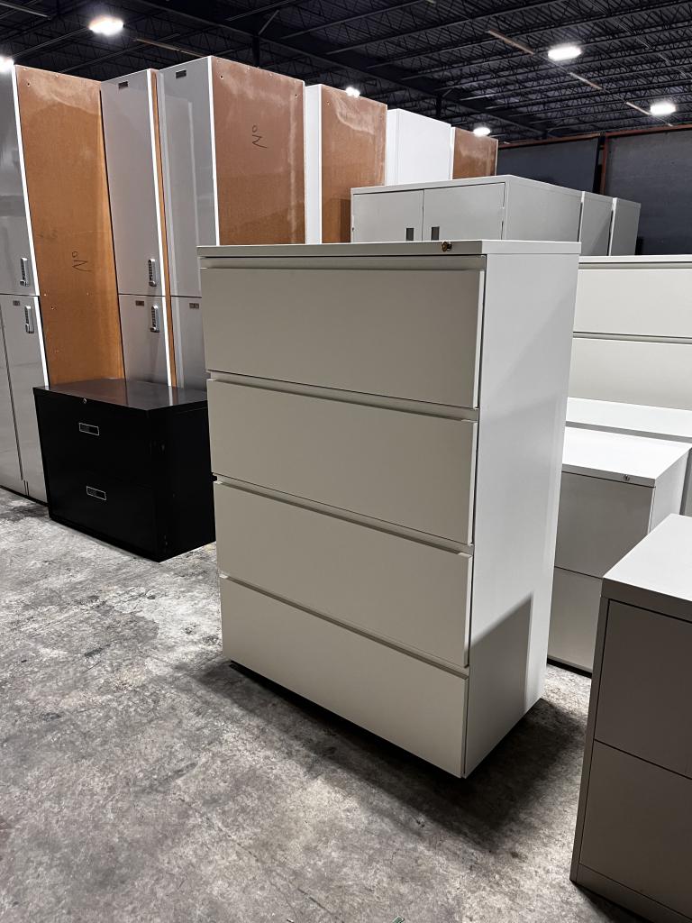 36" Herman Miller 4 Drawer Lateral White - click to see full size photo