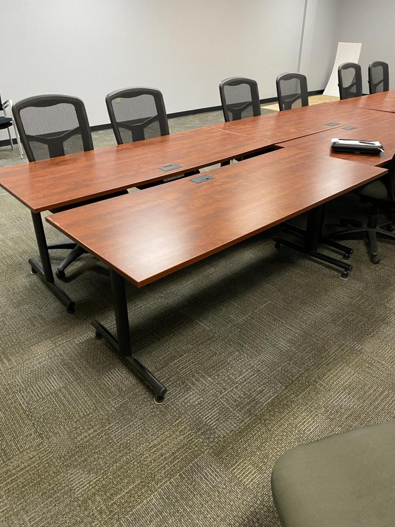 Cherry 72" x 30" Training Tables w/ Power - click to see full size photo