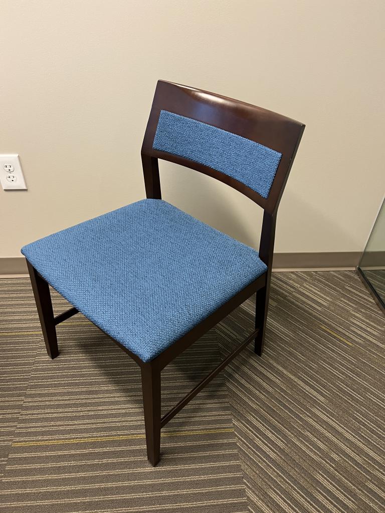 Knoll Blue Side chairs - click to see full size photo