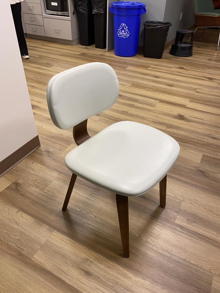 White Leather Break Room Chair - click to see full size photo