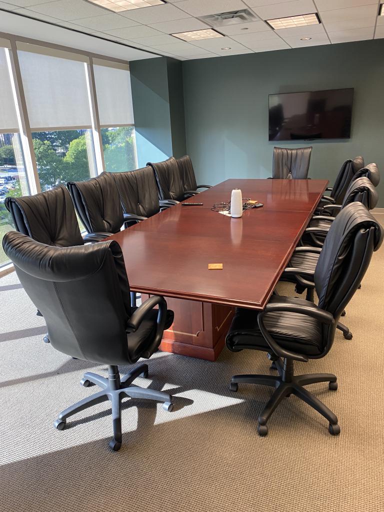 14' Traditional Mahogany Conference Table - click to see full size photo