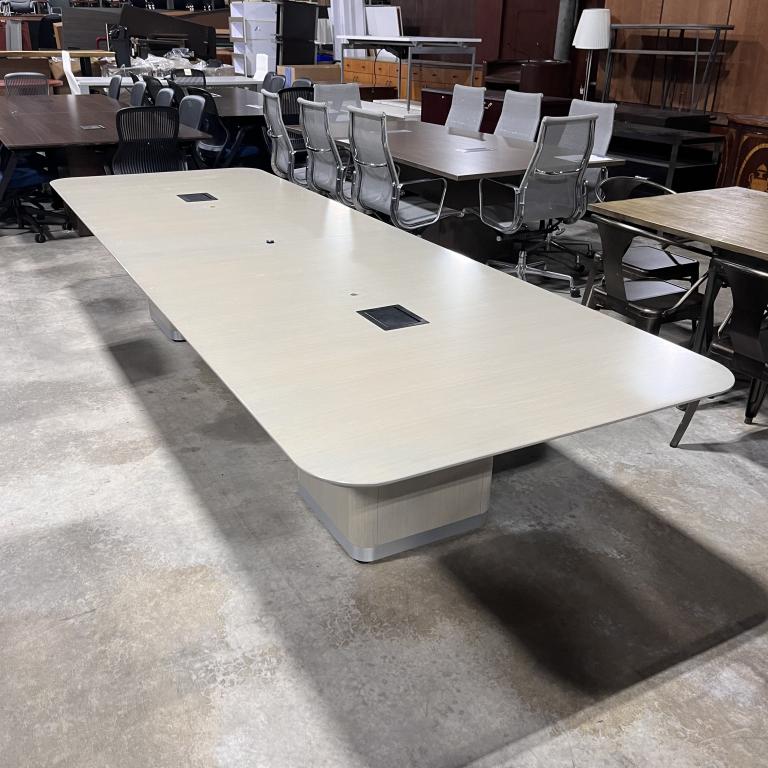 12' Knoll Light Ash Conference Table - click to see full size photo