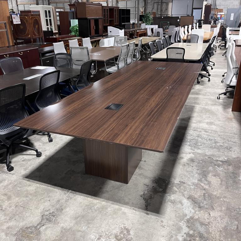 12' Mahogany Conference Table - click to see full size photo