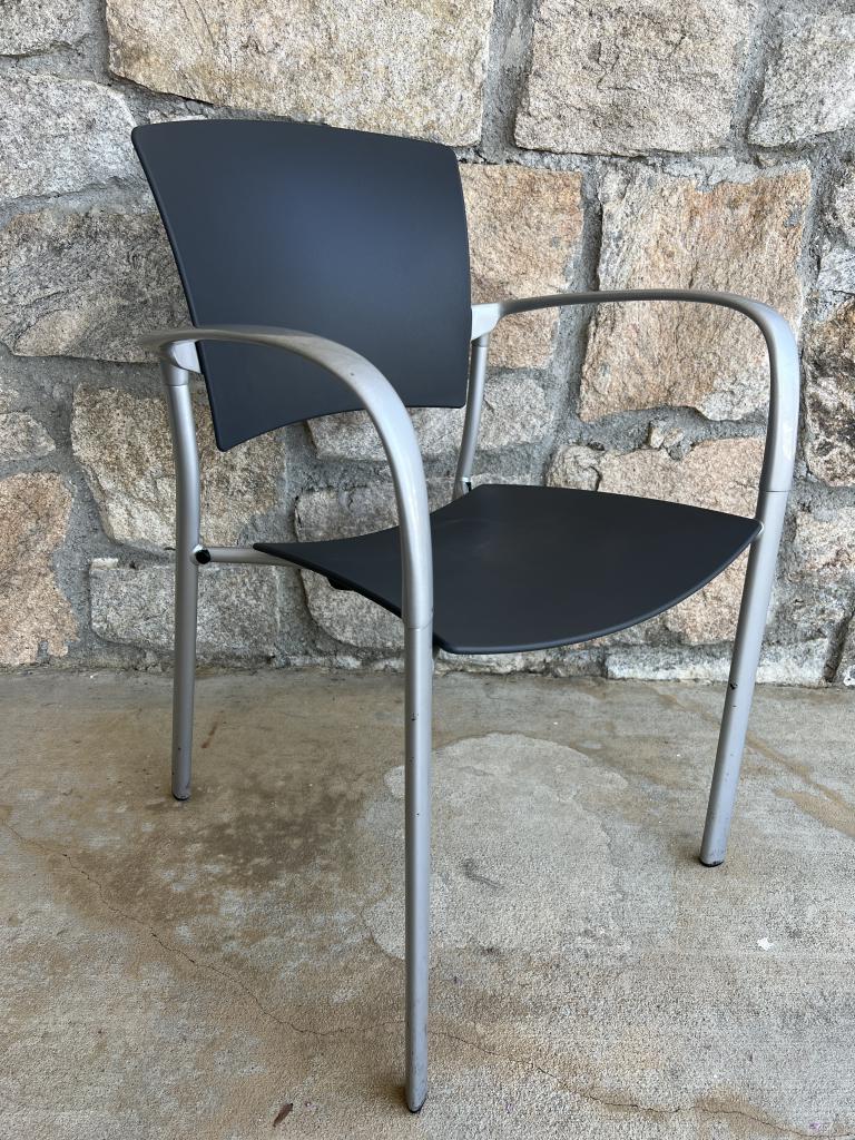 Brayton Enea Gray Plastic Stack Chair - click to see full size photo